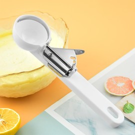 2 Packs Ice Cream Scoops Easy Trigger Non-Slip Grip Rust Resistant Ice Cream Scooper Stainless Steel Mashed Potatoes Scoop Non Slip Plastic Handles Cookie Scoop for DIY Fruit Kitchen Tool