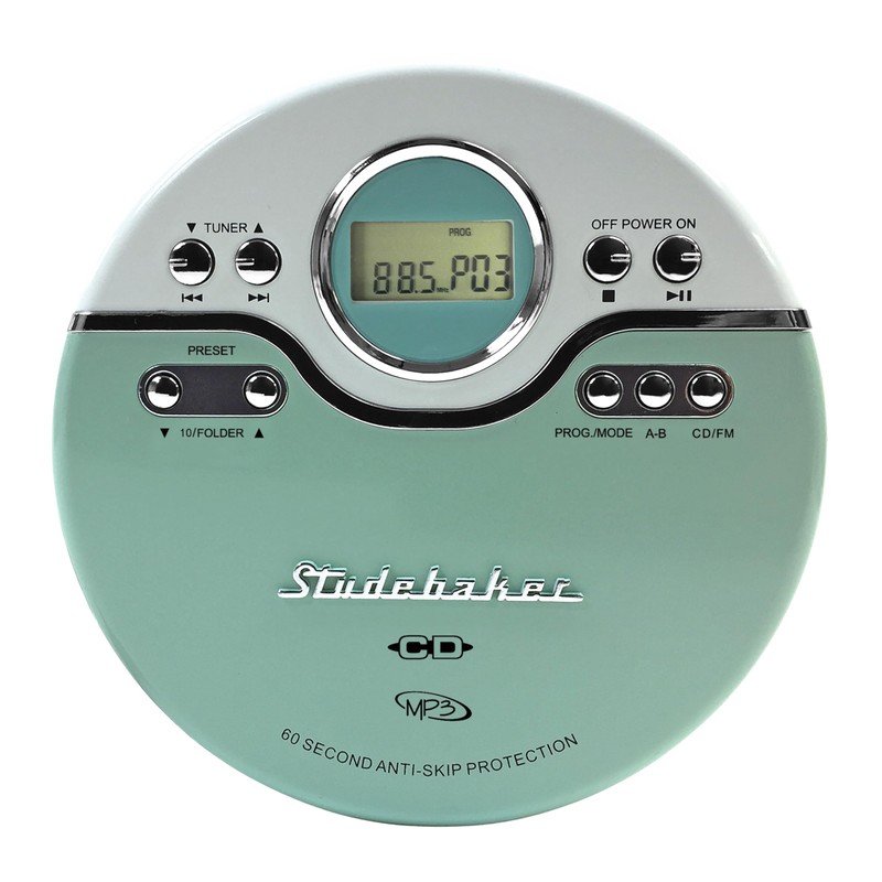 Studebaker SB3703MW Joggable Personal CD/MP3 Player with Audio Book Compatibility,