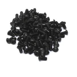 iexcell iexcell 100 Pcs M4 x 8mm Thread Pitch 0.7 mm Alloy Steel 12.9 Grade Hex Socket Button Head Cap Screws Bolts Kit, Black Oxide Finish