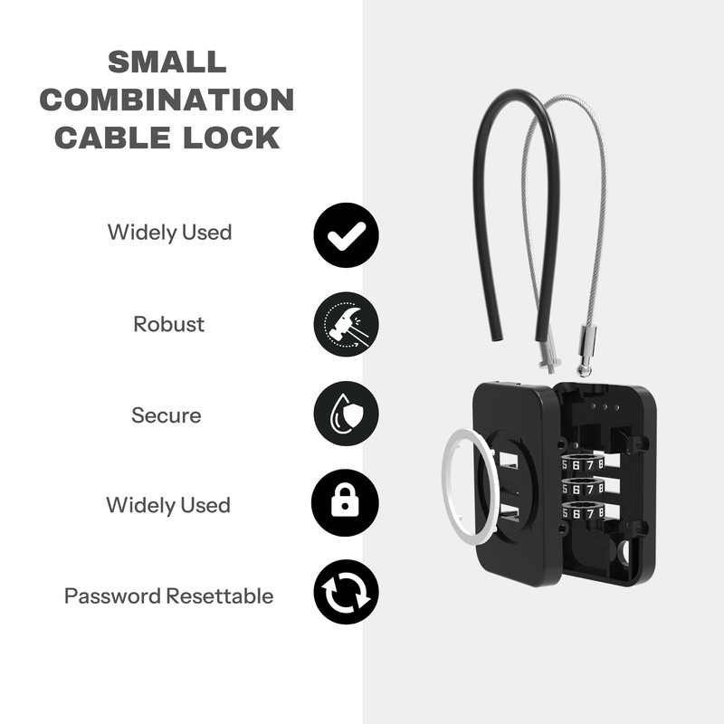 UP Security Combo Lock, Premium Cable Lock with Code, Combination