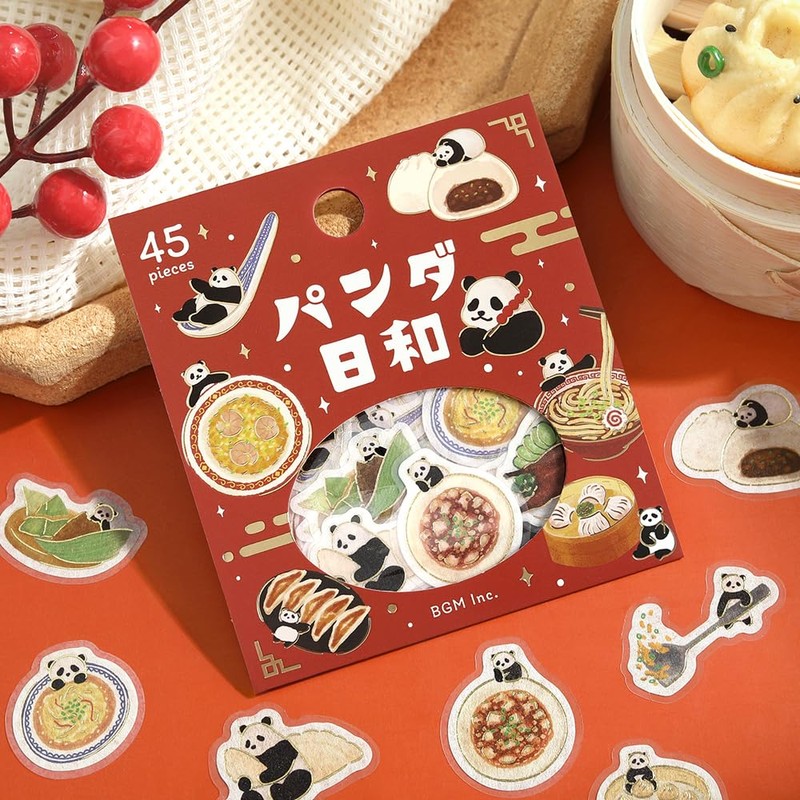BGM Flake Stickers Panda Weather Cooking BS-FG229