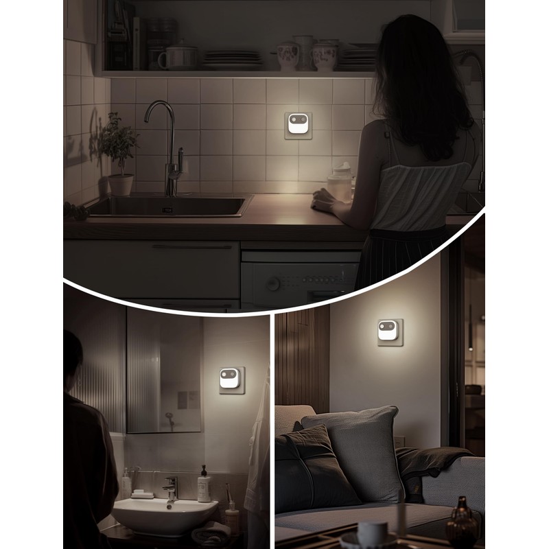 Emeritpro Night Light Socket, Pack of 2 Socket Light with