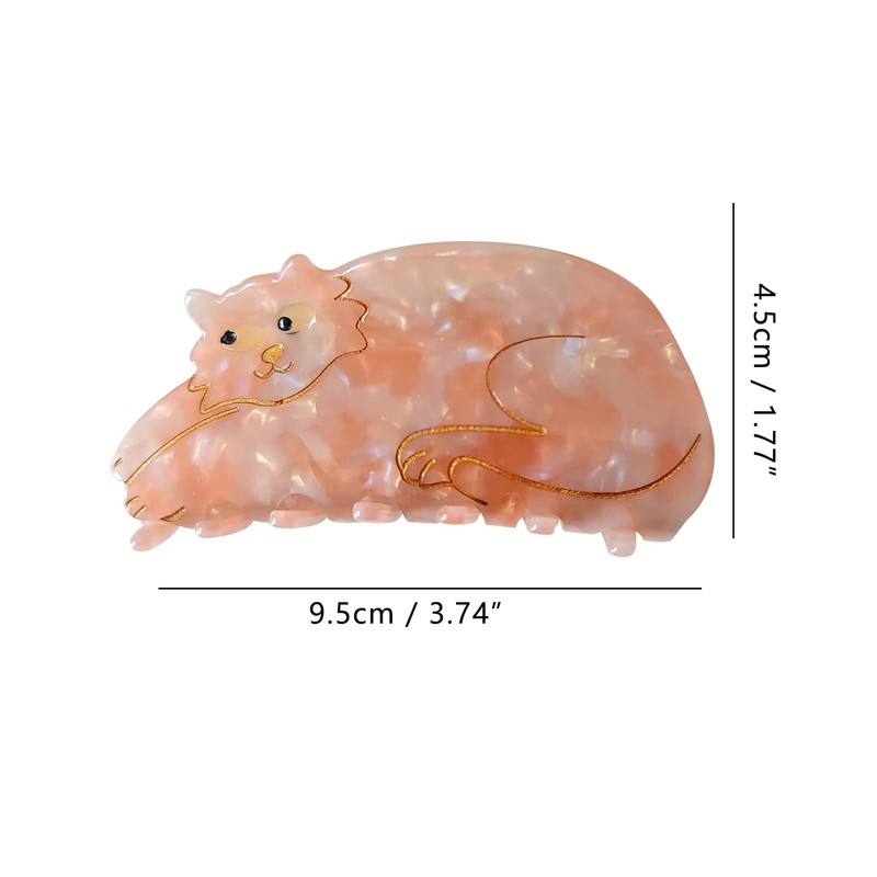 Ginger Cat Claw Clips,Cellulose Acetate Hair Clips,Big Claw Clips for