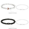 Aroncent King&Queen Crown Couple Bracelets His and Her Friendship 8mm