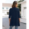 YSYOKOW Womens Lightweight Open Front Cardigan Casual Loose Knit 3/4