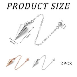 2 Pieces Conical Pendant, Vintage Metal Pendant, Tarot Accessories, Gift Pendant.