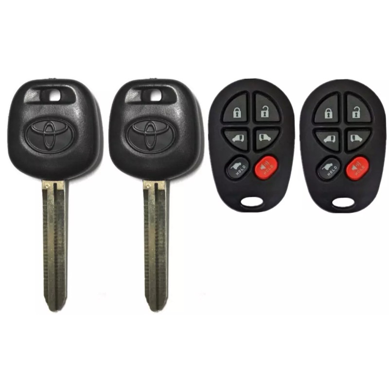 Toyota CUT BY CODE + 2 Toyota Sienna Chip Key
