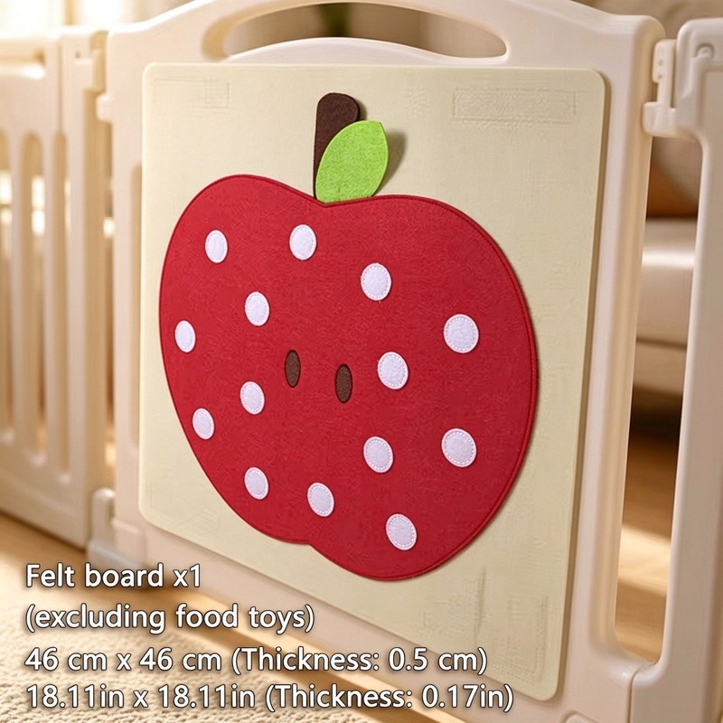 Baby Felt Board Play Food Toy Set for Pretend Kitchen