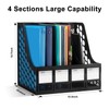Comix Magazine File Holder Rack/Vertical Desktop File Organizer - Plastic