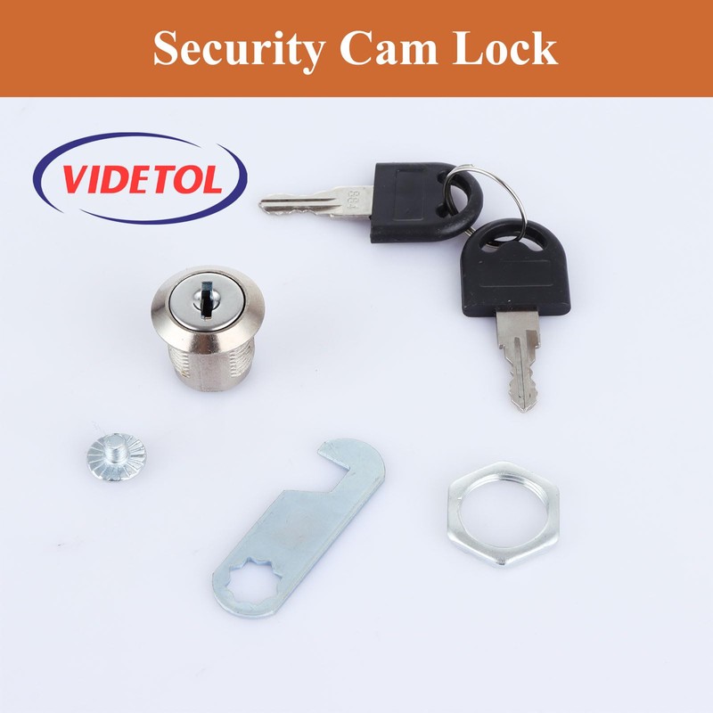 VIDETOL 16 Pack Security Cam Lock, 16mm Cabinet Locks with