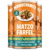 Manischewitz Matzo Farfel, 14oz (3 Pack) Resealable Canister, Sodium Free,