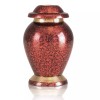 Small/Keepsake 4 Cubic Inches Red Brass Funeral Cremation Urn for