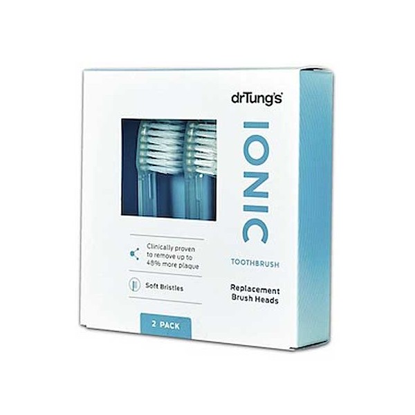Dr Tungs Ionic Toothbrush System Replacement Heads 2 Pack