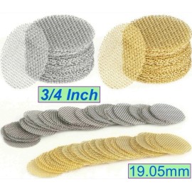 Pipe Screens brass 1/2 3/4 5/8 3/8 inch for smoking Filters Stainless Steel 200p - 3/4 in / 19.05mm / 200Pcs