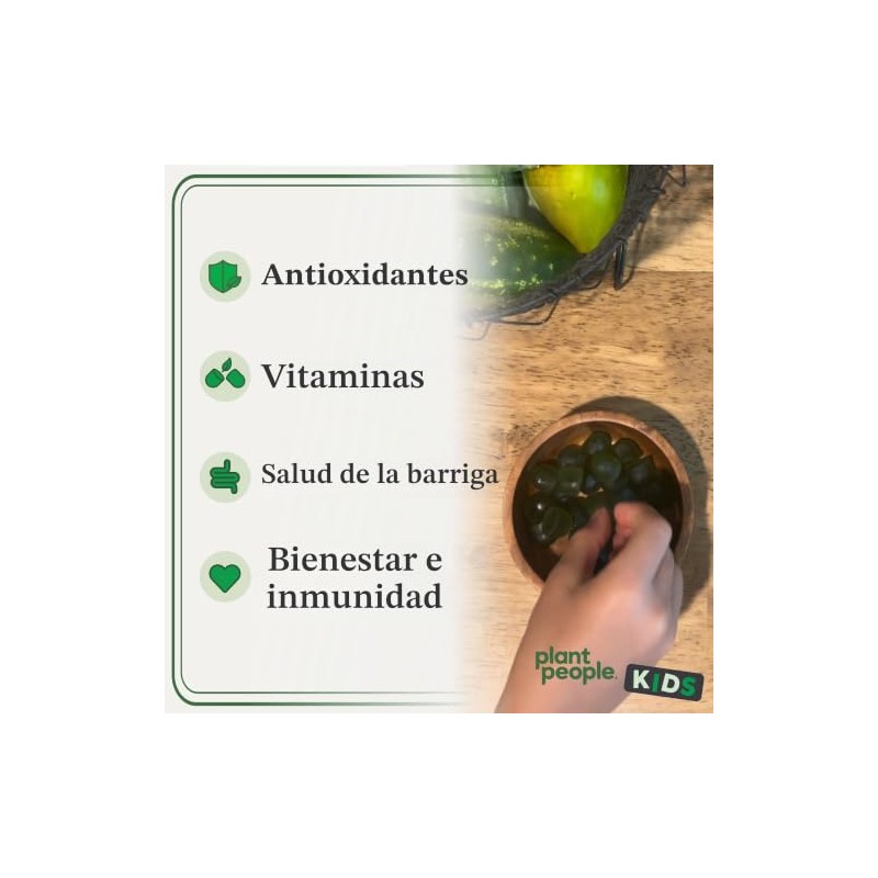 Plant People- Kids WonderGreens Super Veggie Gomitas para niños (30