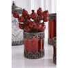 K&K Interiors 4.5 Inch Red Mercury Glass Holder