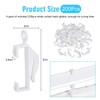 FFDHWU 200 Pieces Of Curtain Hooks, Track Pulley Hooks, Plastic