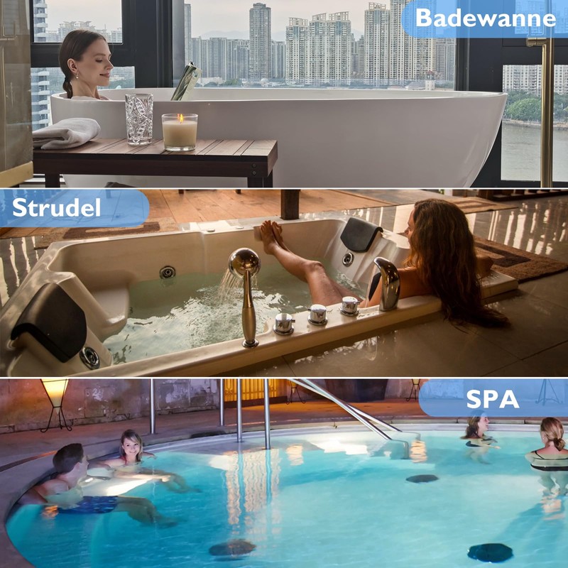 Poemland Extra Thick Large Bath Pillow with Neck, Back, Head