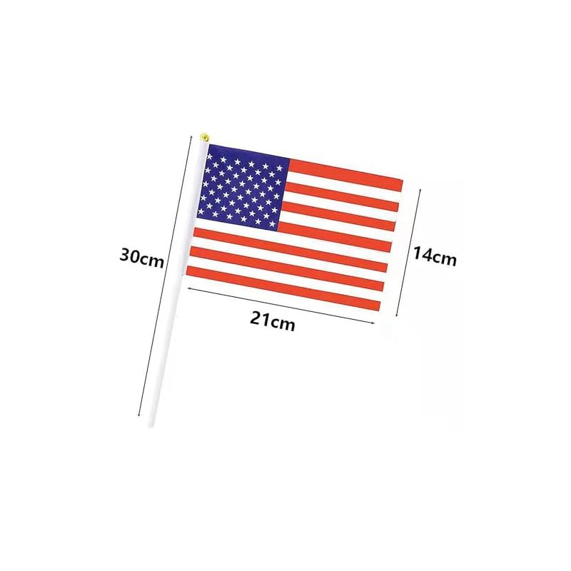 American Flag Mini Small US USA Handheld Stick Flags 5.5x8.3