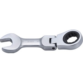BGS 6918 | Ratchet Ring Spanner | Short | 135 mm | Angled | SW 18 mm | Ratchet Wrench Fine-Toothed, CV Steel