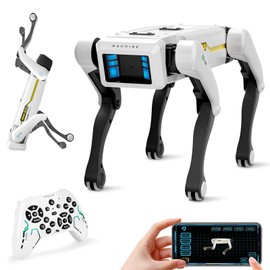 Mostop Smart Robot Dog, Interactive AI Smart Dog Toy for Kids 5-7 - RC Robot Puppy with Voice/App/Remote Control, Support Action Programming, 30+ Actions, Ideal STEM Gift for Adults/Kids