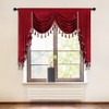 ELKCA Burgundy Red Valance for Festival Holiday Thick Chenille Window
