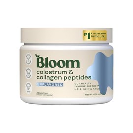 Bloom Nutrition - Polvo de calostro bovino sin gluten, suplemento alimenticio en polvo
