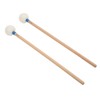 2Pcs Drum Mallet Felt Head Wooden Handle Non Slip Instrument