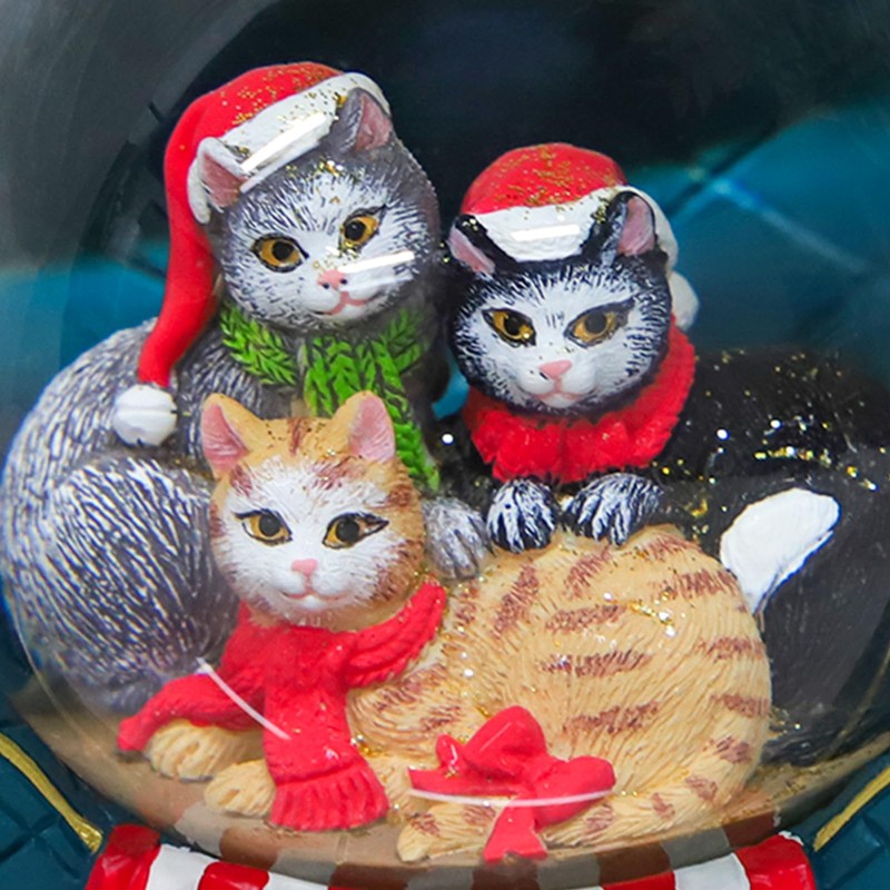 Blue Sofa Cat Snow Globe - Adorable Birthday Snow Globe