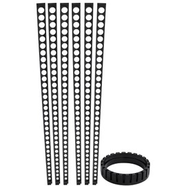 Pre-Pitch Shower Kit Sticks,Pre Sloped Shower Pan Kit for Shower Floor Mortar Bed with Water Drainage Slope, Easy Construction, Black, with Center Ring and 6 Float Sticks System for Shower Remodeling