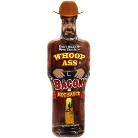 WHOOP ASS Grilling BBQ Bacon Hot Sauce – Try if you dare! – Perfect Gourmet Gift for the Steak Sauce Fan