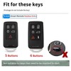 ontto Metal Leather Car Key Fob Cover Fit for Volvo