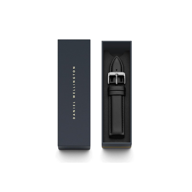Daniel Wellington Sheffield Classic Italian Leather Watch Strap, black, Strap.