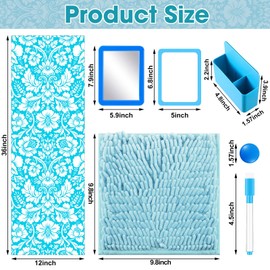 Timgle 8 Pcs Locker Accessories Kit Magnetic Locker Wallpaper Organizer Mirror Magnet Nails Whiteboard with Dry Erase Marker Set for School Coat Lockers Decorations Supplies(Flower)