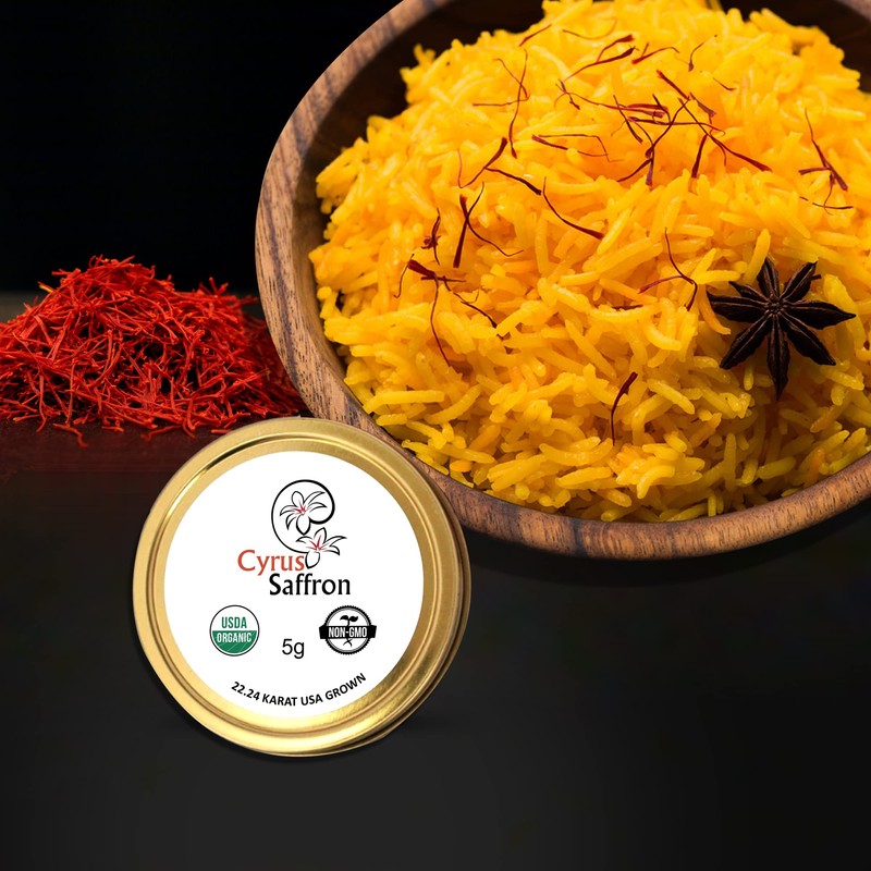 Saffron Threads,100% Stigmas Only (5 Gram Spanish) organically grown