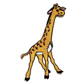 PP Patch Giraffe Animal Patch African Safari Zoo Stickers Cartoon Pattern Applique or Sew On Patches for T-Shirt Jeans
