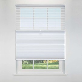 Linen Avenue Cordless Cellular Day/Night Shade 58 W x 48 H, White (Arrives 1/4" Narrower)