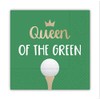 Queen of the Green Funny Cocktail Napkins, Golf Themed Beverage