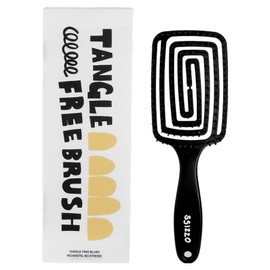 Seejo Detangling Root Volume Hair Comb, 1 Piece, Black / 씨조 엉킴방지 뿌리 볼륨 헤어 빗, 1개, 블랙