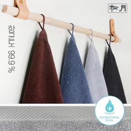 Songwol Towel 10 antibacterial ring towels, light gray / 송월타올 항균고리수건  10매, 연회색