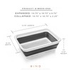BINO Lavabo plegable, portátil, para ahorrar espacio, color blanco