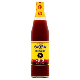 Louisiana Brand Hot Sauce, Hotter Hot Sauce (6 Fl Oz (Pack of 12))