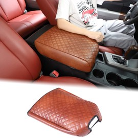 Aunginsy Car Leather Center Console Protector Cover Compatible with Tundra/Sequoia 2007-2013Center Console Armrest Seat Box Cover Cushion Lid Protector Pad Waterproof Anti-Scratch Interior Accessories
