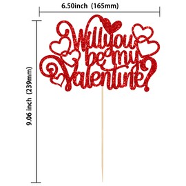 Ephlyn - 1 pieza de decoración para tartas de San Valentín, con purpurina, corazón, para el día de San Valentín, boda, despedida de soltera, cumpleaños, fiesta, decoración de pasteles, color rojo