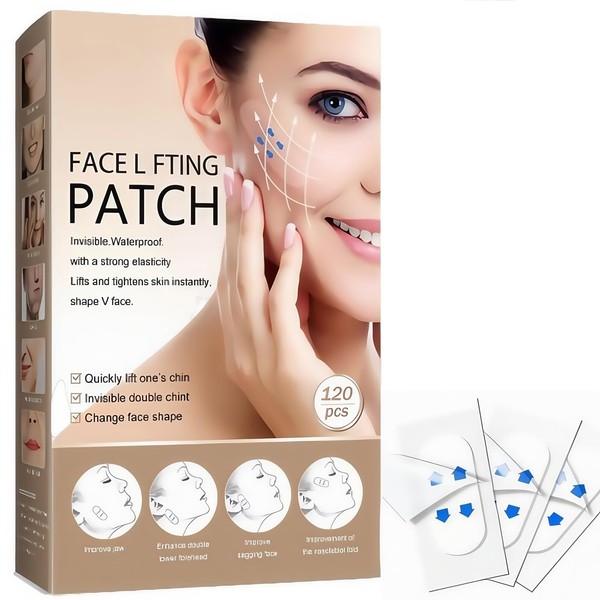 120Pcs Face Lif/t Tapes for Facial Wrinkles Reduction,Face Neck and