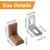 MOROBOR Angle Bracket, 40Pcs L-Shaped Steel Galvanized Corner Brace with