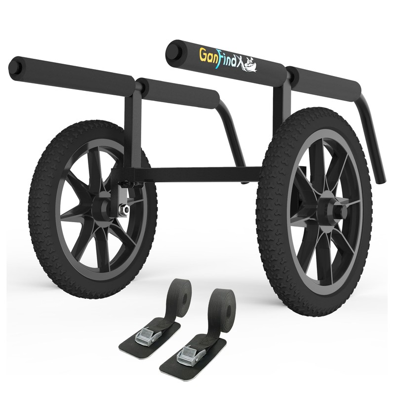 GanFindX Heavy Duty Kayak Cart | Adjustable Foldable Trolley with