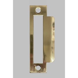 4-7/8" Polished Brass Door Strike Plate, Solid Brass, Keeper, Striker, Keeper, Antique/Vintage Replacement, Mortise, Steel Door