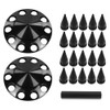 LQI Front Wheel Covers Hub Axle Cover 33mm Spiked Screw-on