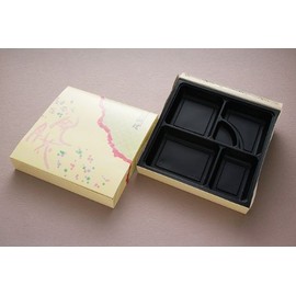 [Lunch Containers] Paper Box 80 – 80 風月 Flower (Divider Set) (50 Pairs)